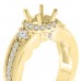 0.45 ct Ladies Round Cut Diamond Semi Mounting Engagement Ring in 14 kt Yellow Gold